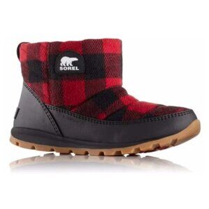 SOREL Whitney Camp Winter Boots Red & Black Buffalo Check Women’s 8